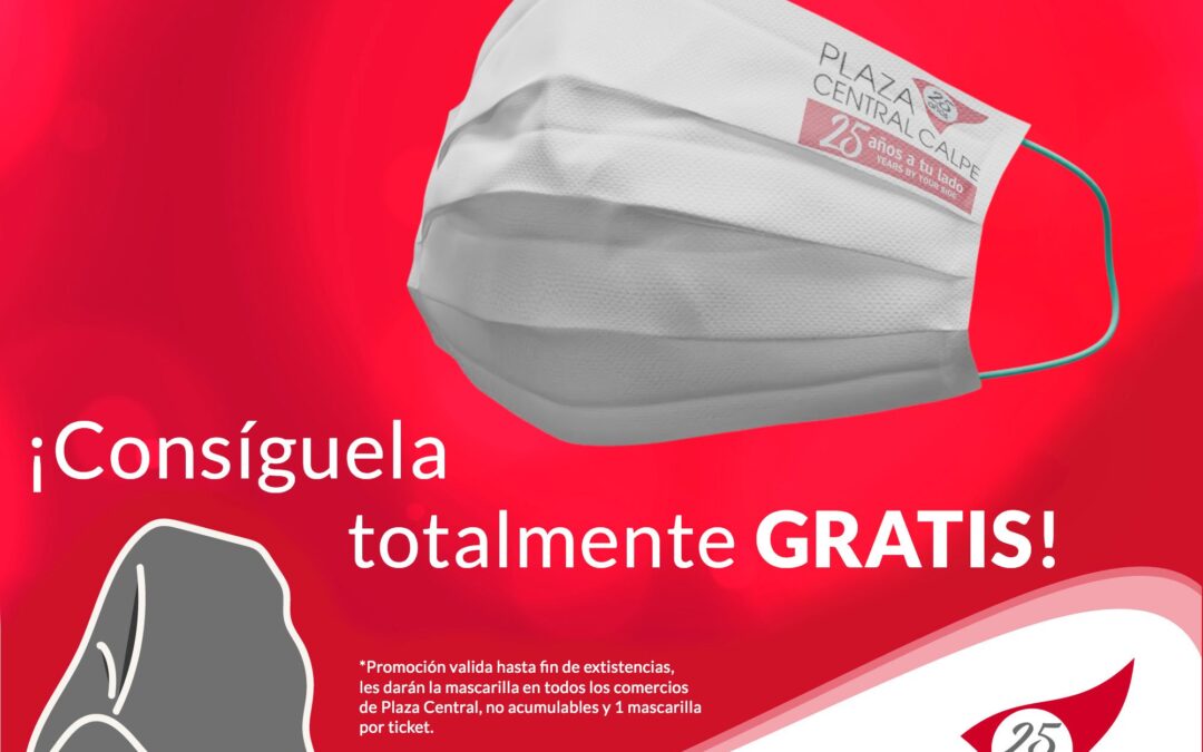 ¡Gratis la mascarilla de #PlazaCentralCalpe!
