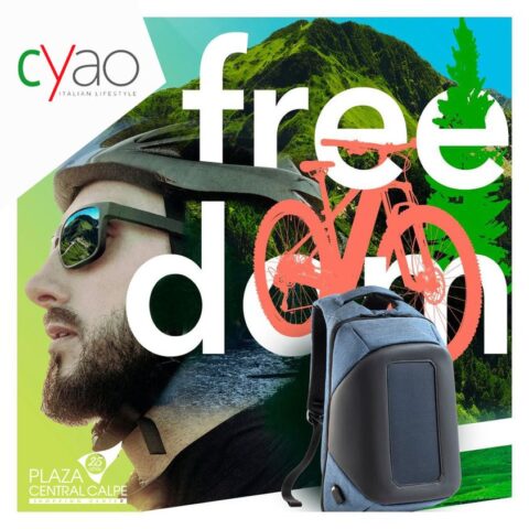 Novedad en Cyao, la mochila innovadora con panel solar integrado