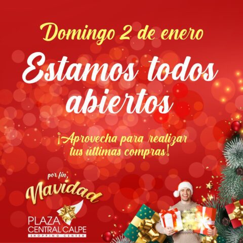 ¡Hoy abrimos todos para ti!