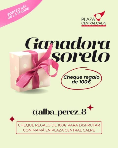 ¡Ya tenemos ganadora del sorteo del Día de la Madre!