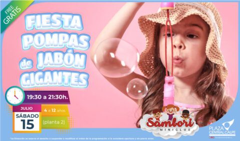 ¡Ven y disfruta del increíble taller de Pompas de Jabón Gigantes en Plaza Central Calpe!